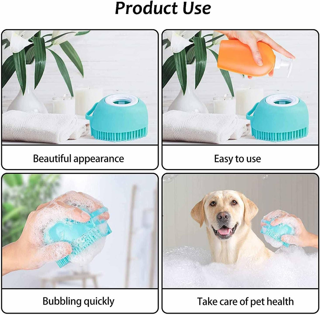 Dog Cat Bath Brush Soft Silicone
